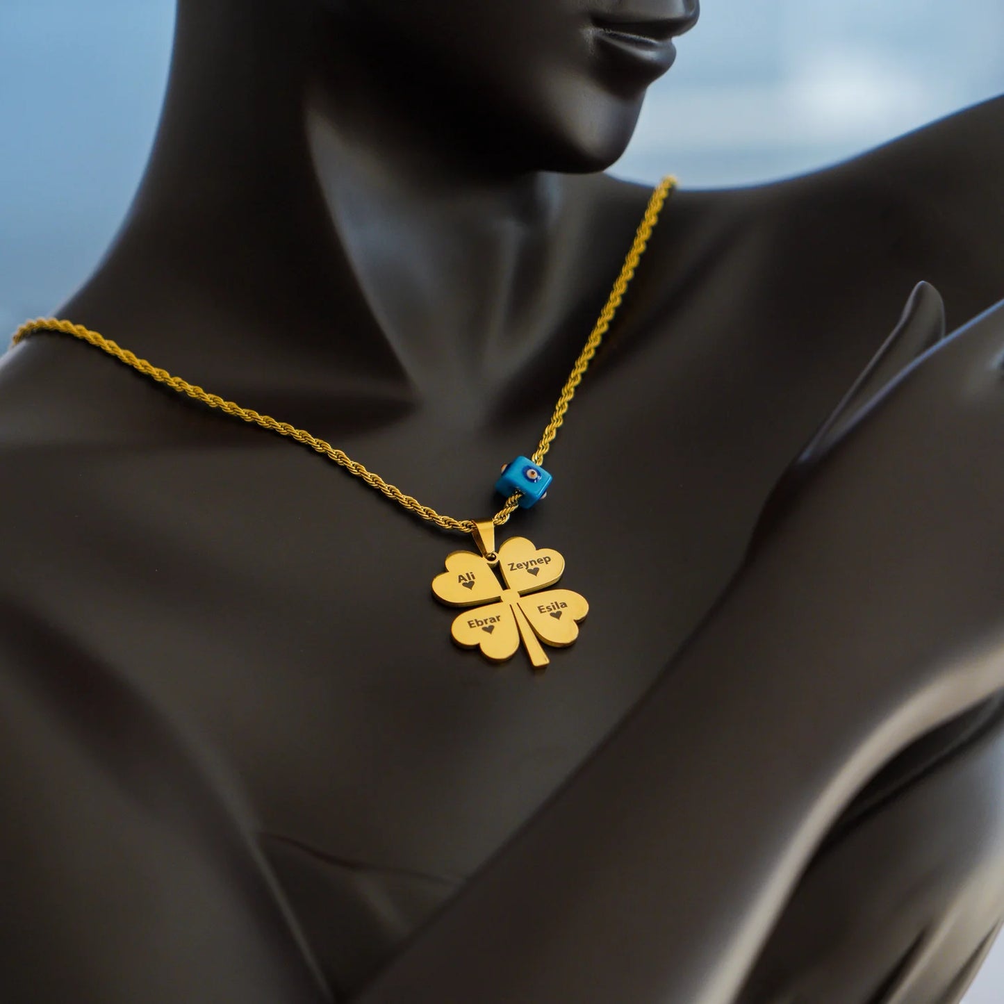 ✨ Kişiye Özel İsimli Yonca Kolye ✨