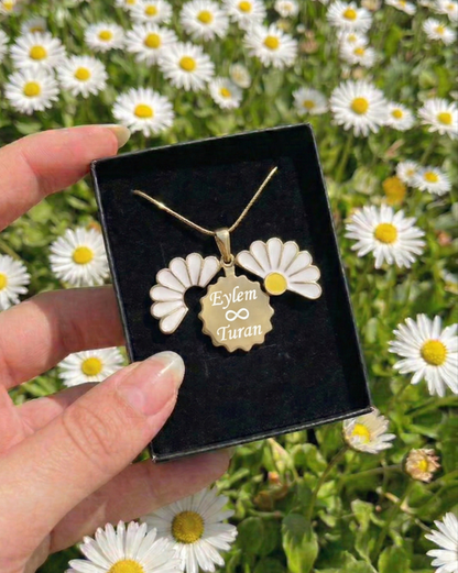 Kişiye Özel İsimli Papatya Kolye🌼