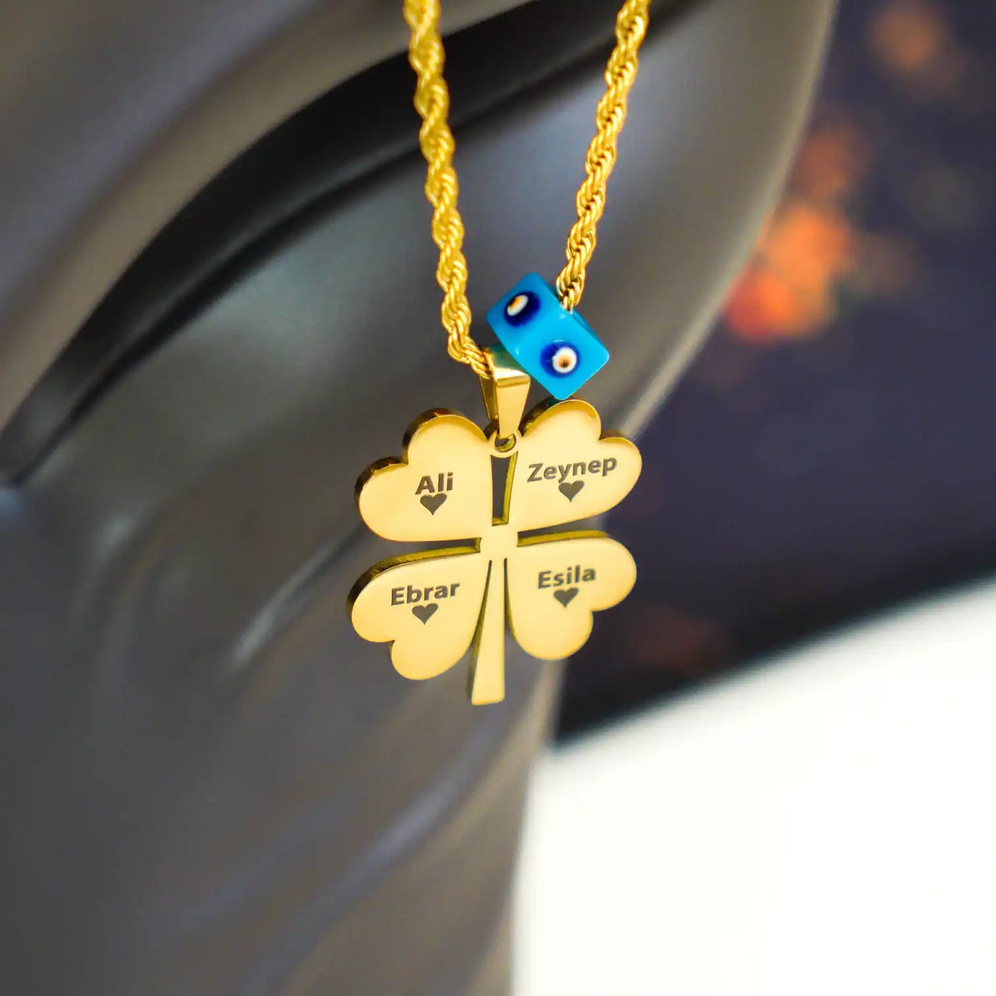 ✨ Kişiye Özel İsimli Yonca Kolye ✨