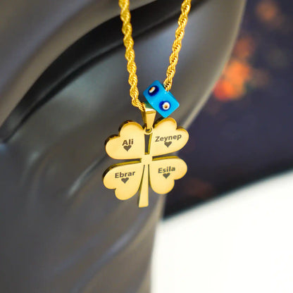 ✨ Kişiye Özel İsimli Yonca Kolye ✨